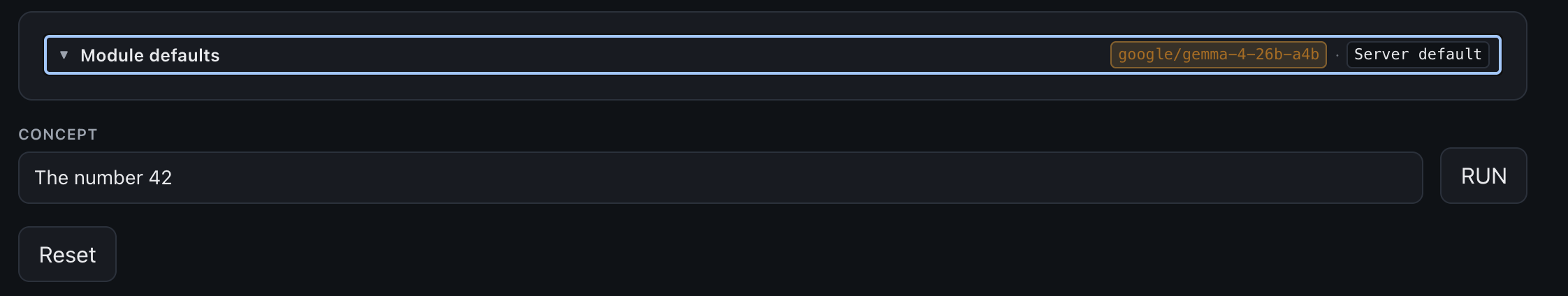 Pipeline entry — concept input, run controls, and stage progress.